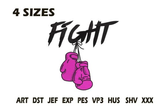 Fight Boxing Gloves Embroidery