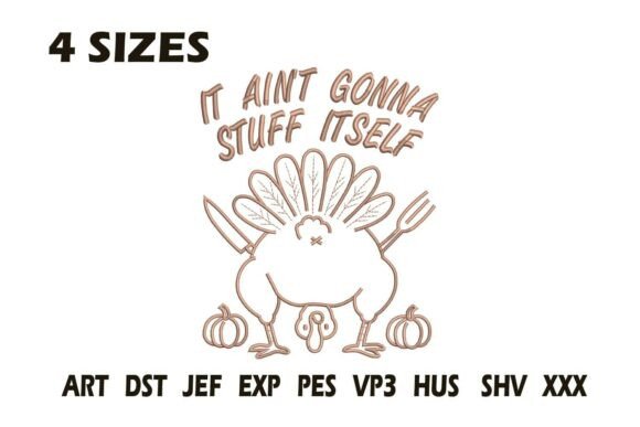 Funny Turkey Thanksgiving Embroidery Design