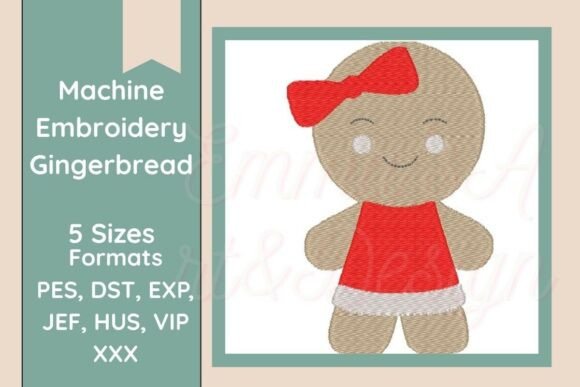 Gingerbread Girl Machine Embroidery