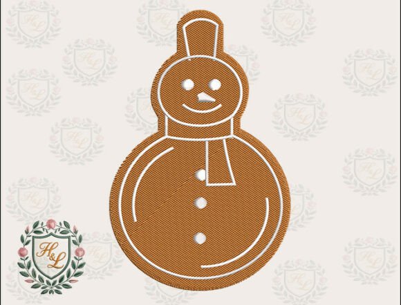Gingerbread Snowman Embroidery Files