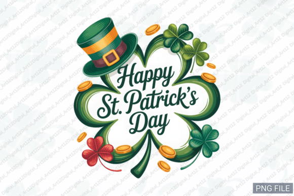 Happy St. Patrick’s Day Embroidery PNG