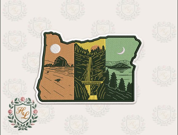 Layers of Oregon Embroidery Files