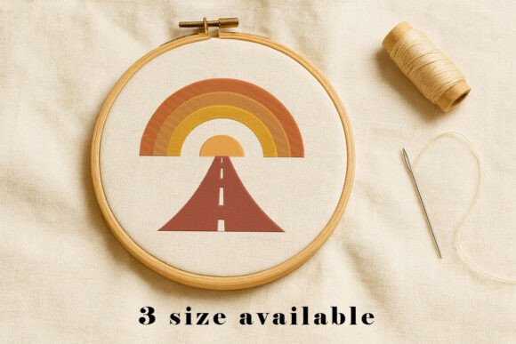 Retro Road Rainbow Embroidery Set