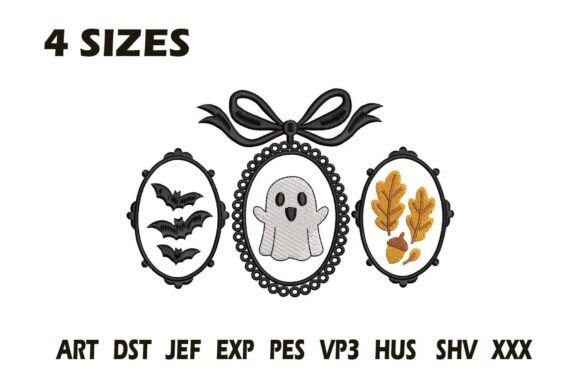 Vintage Ghost Frames Embroidery